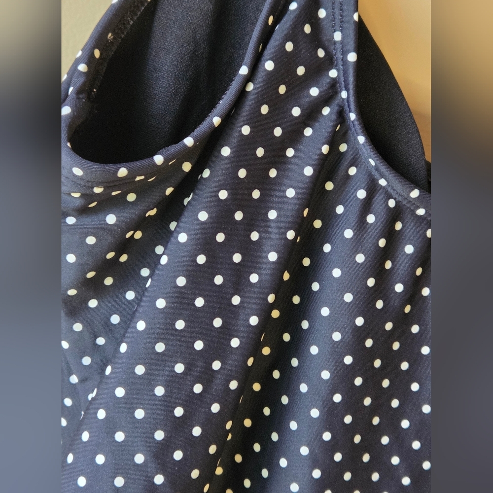 Swimsuit XL (16) Black Polka Dot    Shade And Shore One Piece NWT - Picture 6 of 15
